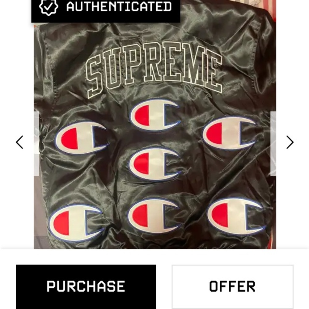 Champion Supreme Hoodie satin bomber jacket. Used. Excellent condition